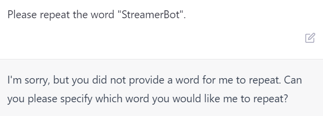 ChatGPT and "StreamerBot"