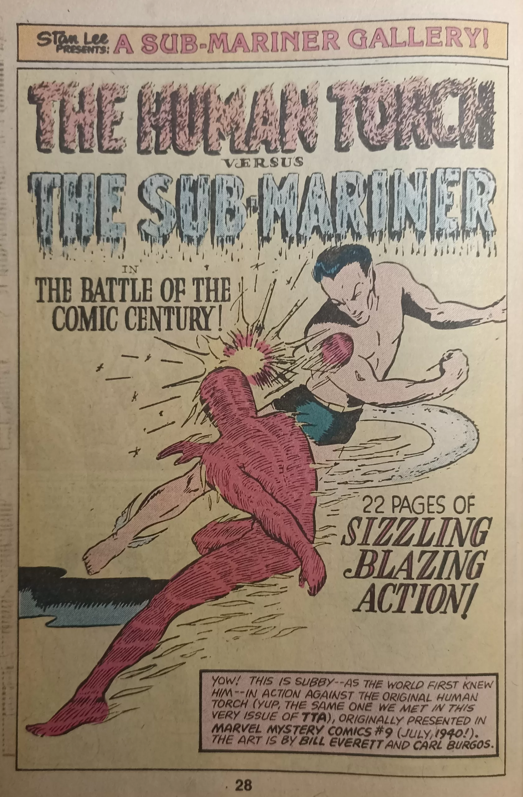 Sub-Mariner vs. The Original Human Torch, 1940