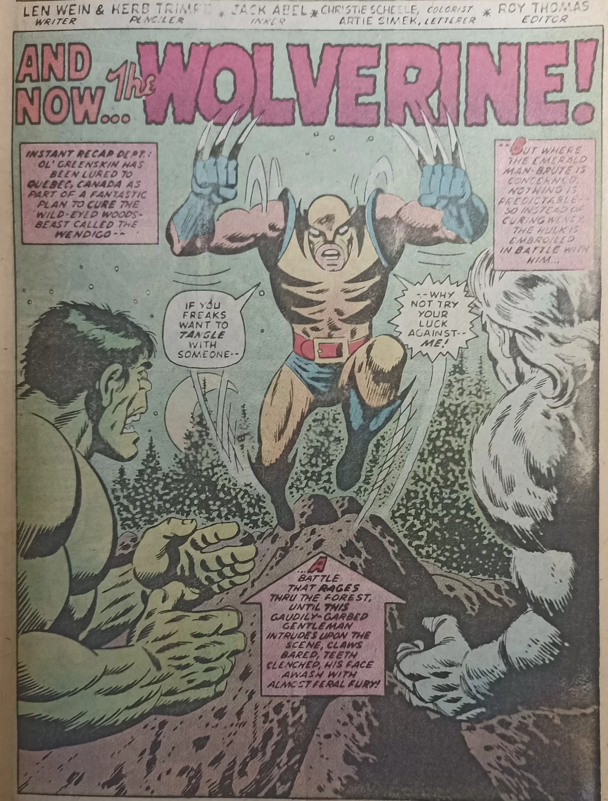 Wolverine's first appearance