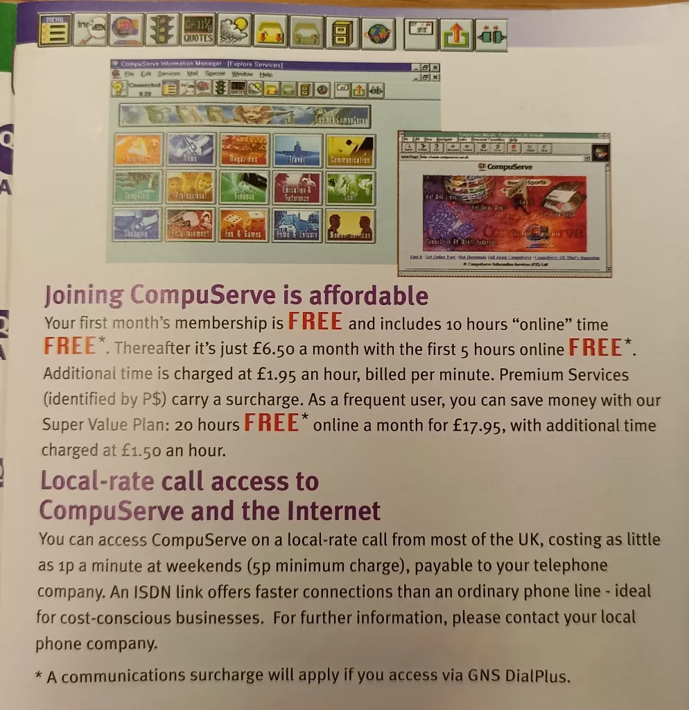 1990s CompuServe brochure