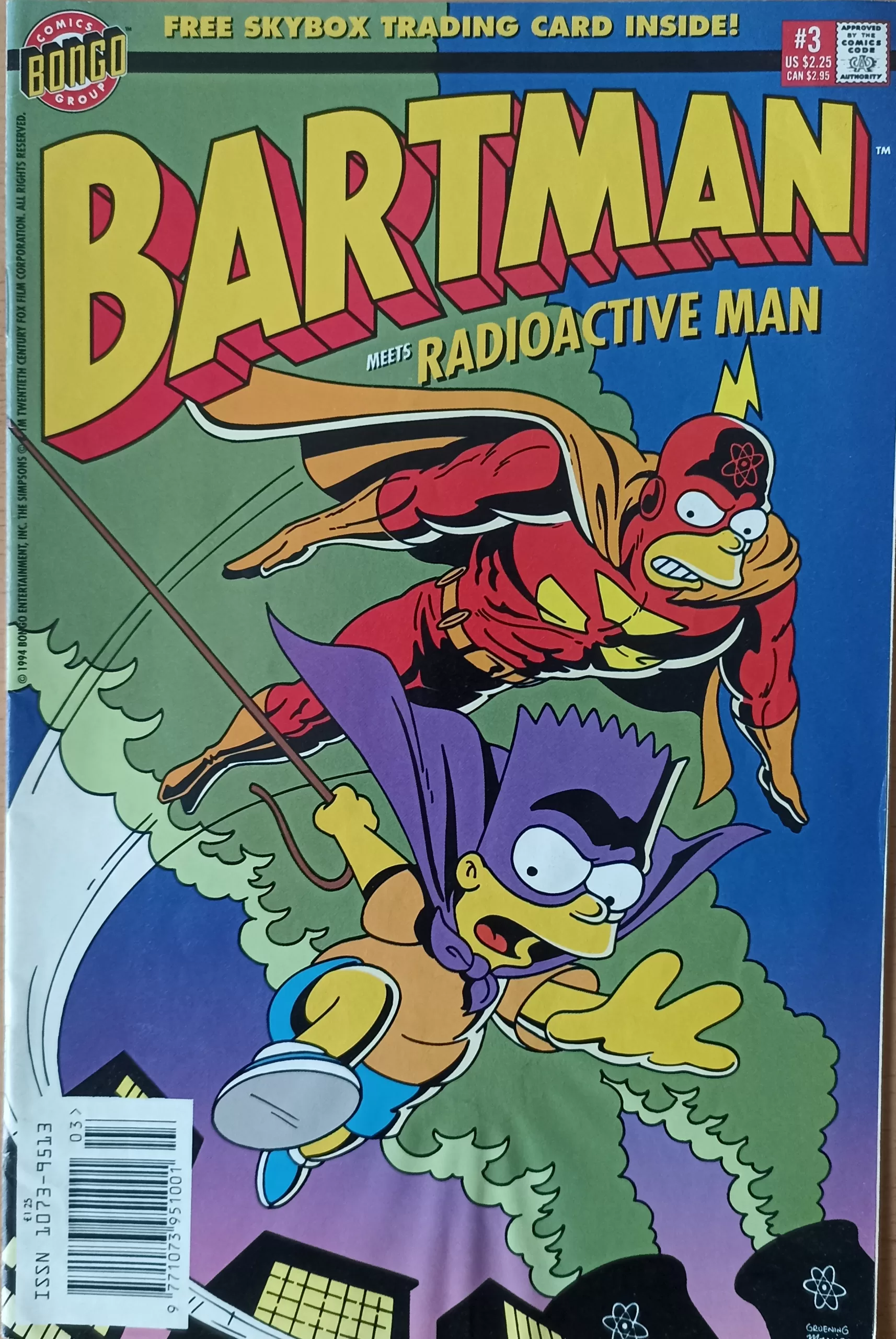 Bartman #3, Bartman Meets Radioactive Man, Bongo Comics, 1994