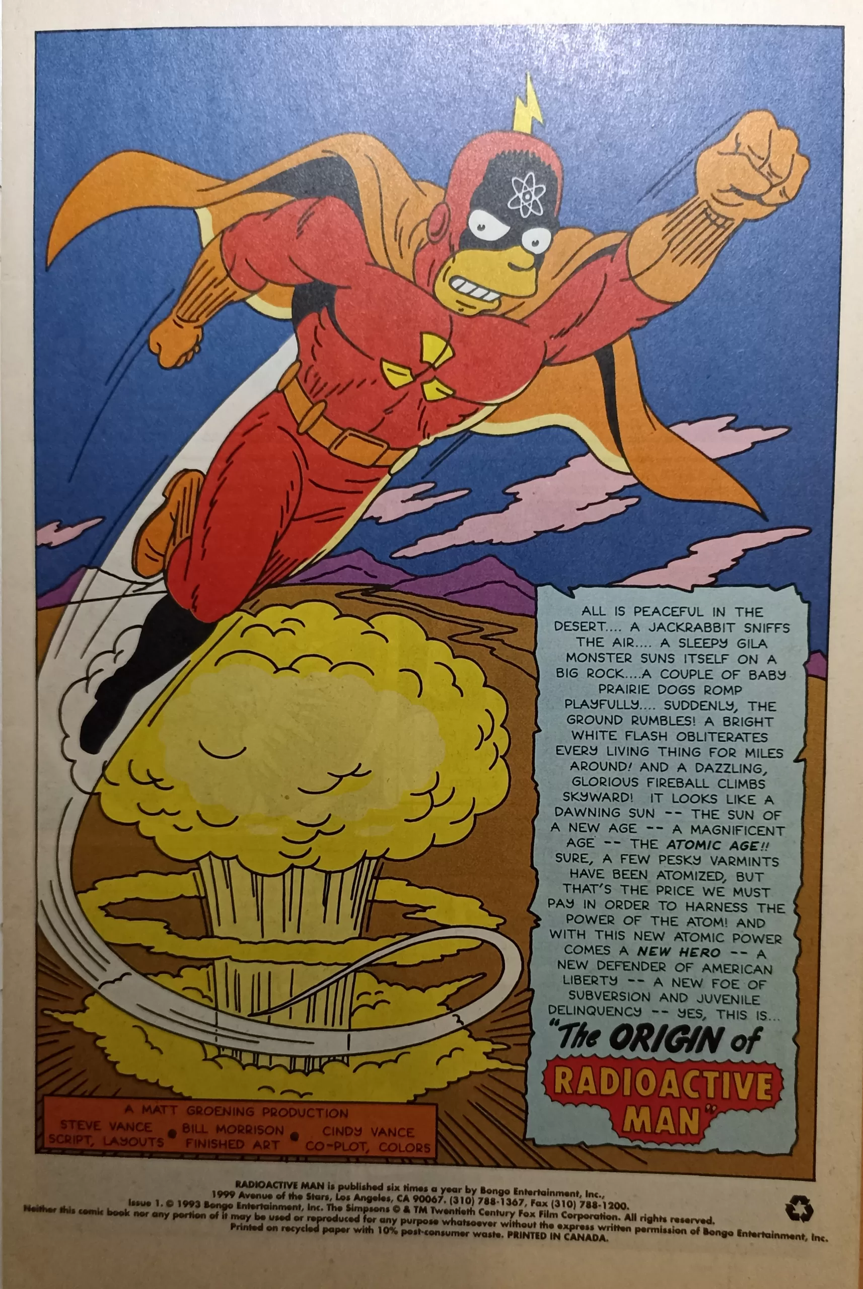 Radioactive Man #1, Bongo Comics