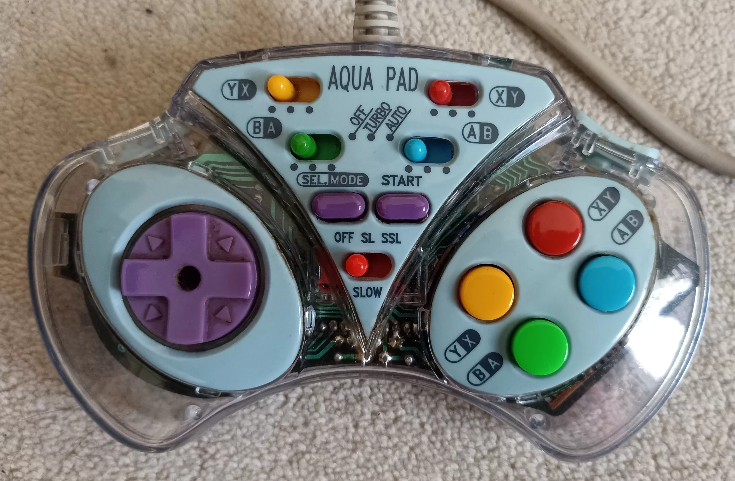 Aqua Duo control pad for Super Nintendo & Sega Megadrive