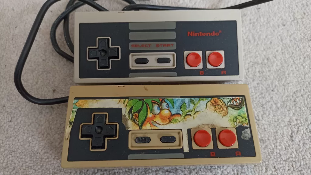 Original Nintendo Entertainment System controllers