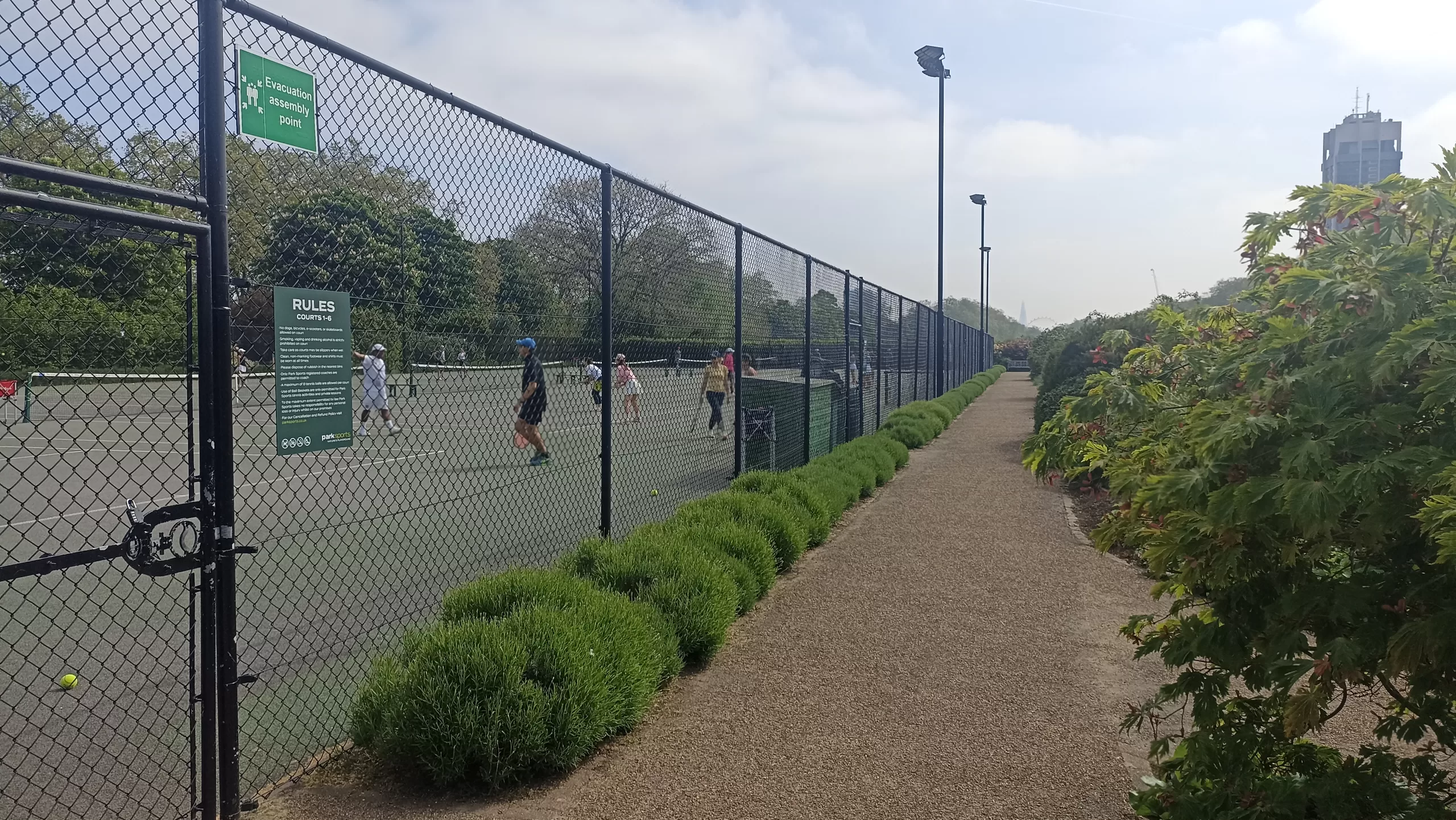 Tennis courts in Hyde Park, London