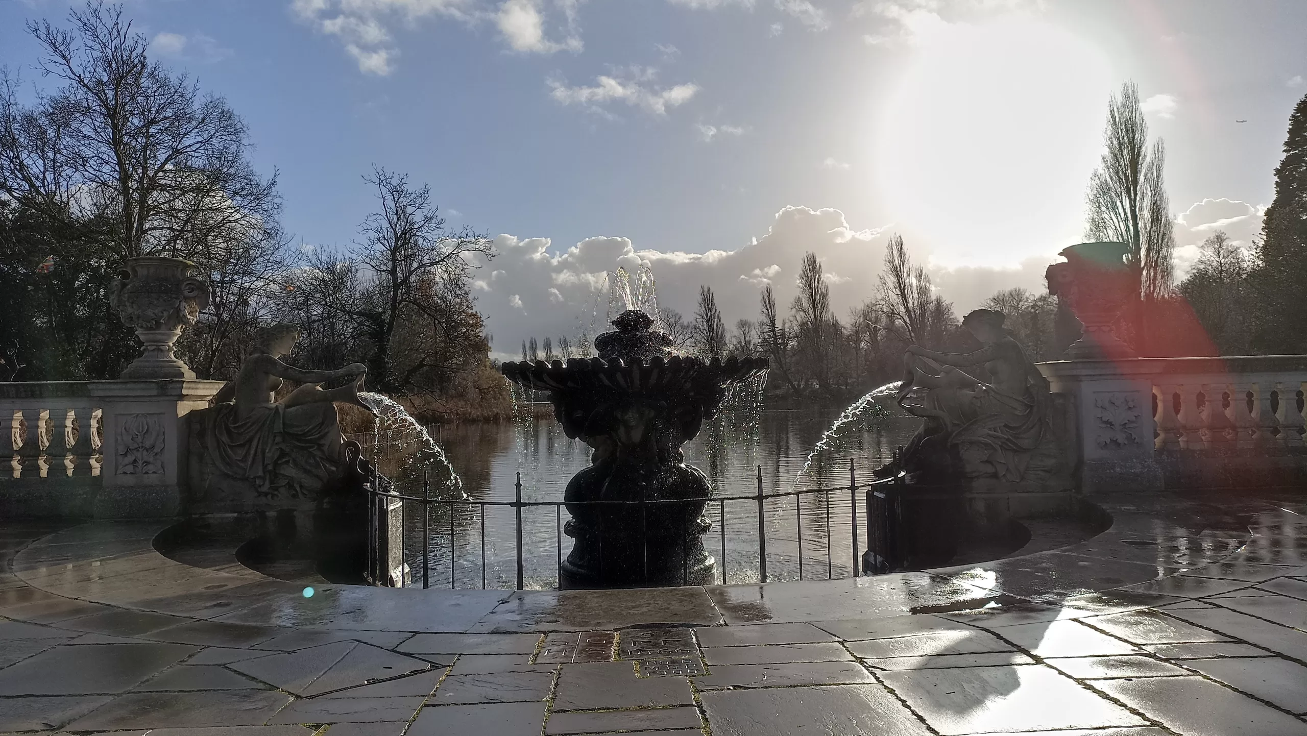 Water fountain, Italian Gardens, Kensington Gardens, London