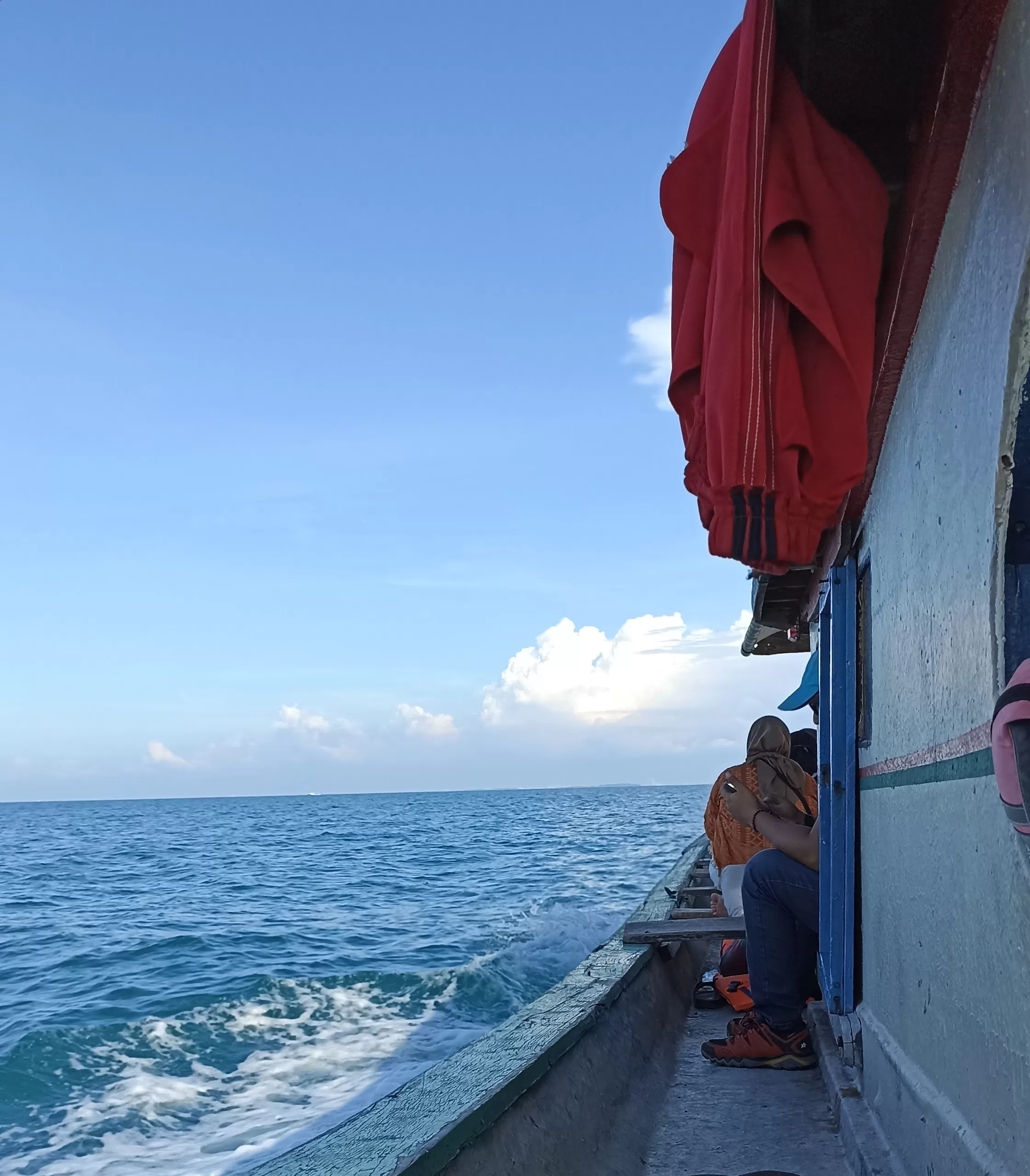 Taking a boat to Pari Island, Thousand Islands, Jakarta