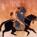 Painting of Mongol horse rider