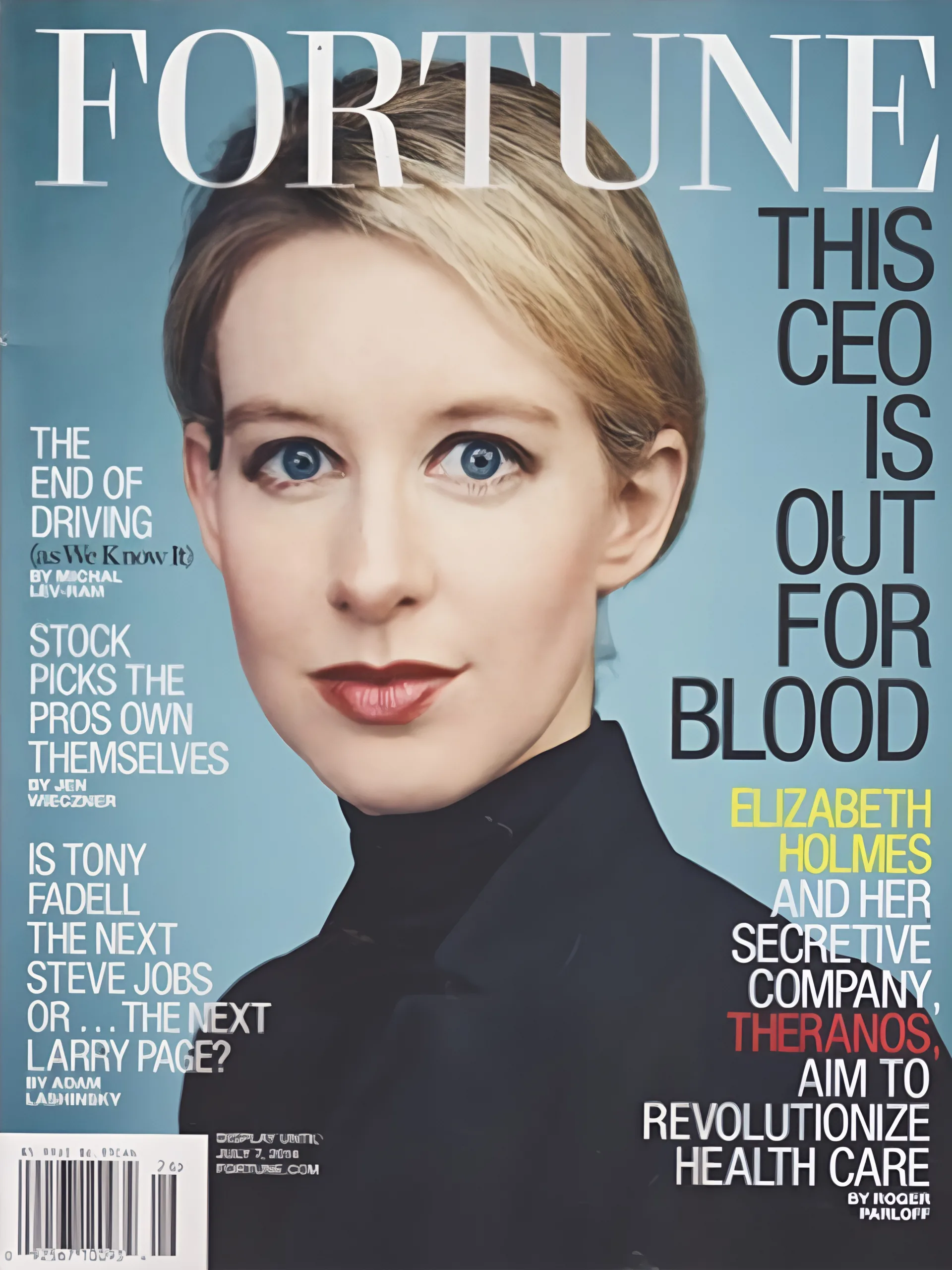 This CEO Is Out For Blood, Elizabeth Holmes on the cover of Fortune Magazine